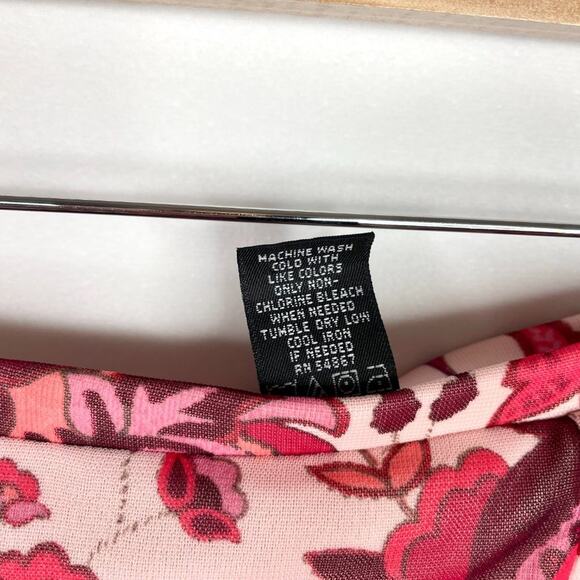 Express Pink Floral Flutter Midi Skirt M/L - Picture 7 of 7